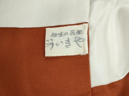 平和屋着物●結城紬 100亀甲 飛び亀甲 雪輪花文 正絹 逸品 CAAU1999yc