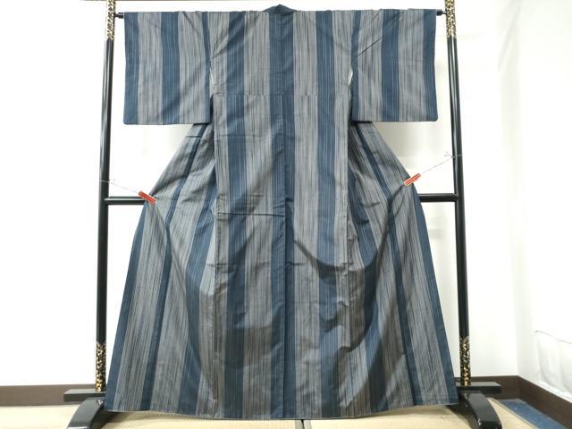 平和屋着物●上質な紬 縞 正絹 逸品 CAAU2001yc