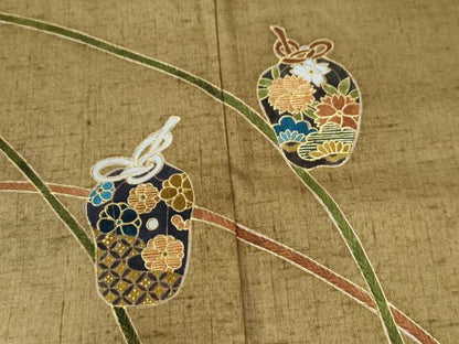 平和屋着物●訪問着 作家物 紬地 仕覆吉祥花文 金彩 やまと誂製 正絹 逸品 CAAU2017yc