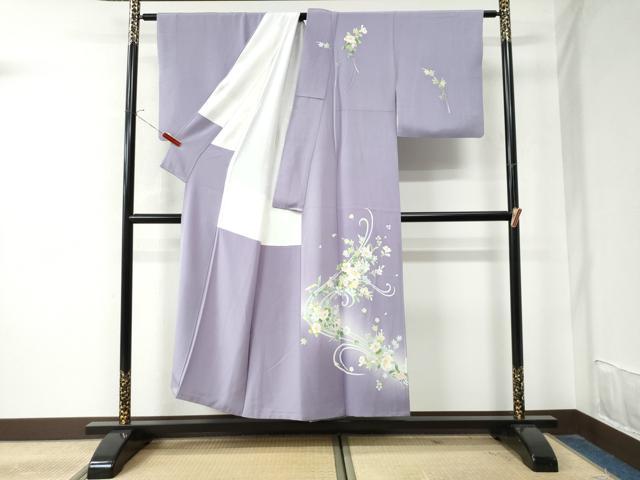 平和屋着物●本加賀友禅作家　南克治　訪問着　枝花文　暈し染め　正絹　逸品　CAAU2022yc