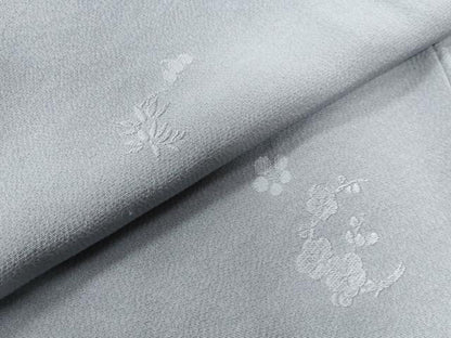 平和屋着物●上質な色無地　草花地紋　秘色色　正絹　逸品　未使用　CAAU2029yc
