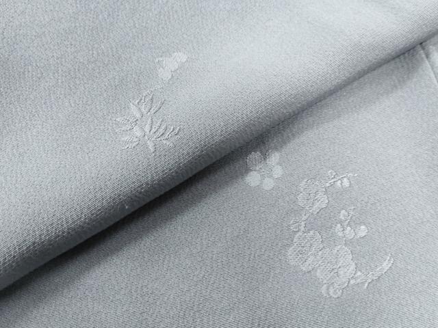 平和屋着物●上質な色無地　草花地紋　秘色色　正絹　逸品　未使用　CAAU2029yc