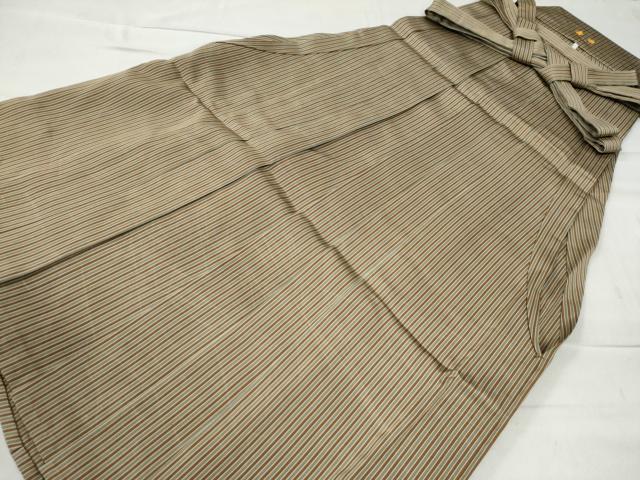 平和屋着物●男性 馬乗り袴 縞 正絹 逸品 CAAU2033yc