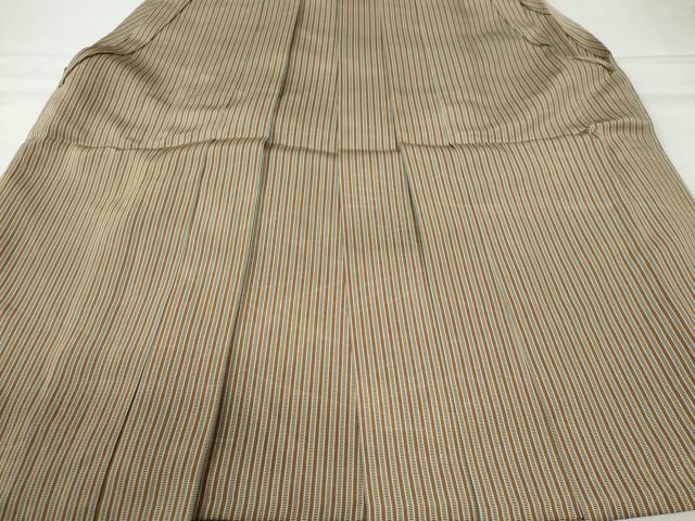 平和屋着物●男性 馬乗り袴 縞 正絹 逸品 CAAU2033yc
