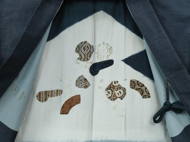 平和屋着物●男性　本場大島紬　アンサンブル　80亀甲　総詰め　正絹　逸品　CAAU2036yc