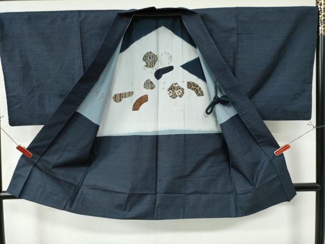 平和屋着物●男性　本場大島紬　アンサンブル　80亀甲　総詰め　正絹　逸品　CAAU2036yc