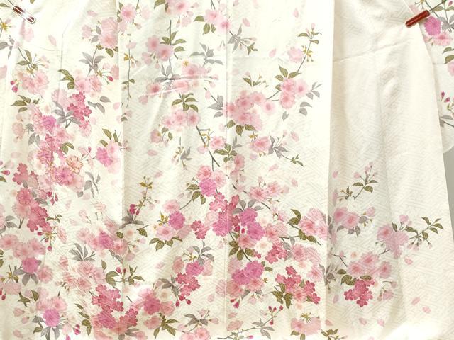 平和屋着物●豪華振袖　駒刺繍　枝桜文　金彩　正絹　逸品　CAAU2070yc