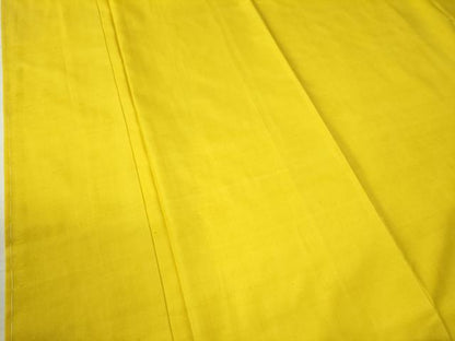平和屋着物●上質な紬　色無地　向日葵色　正絹　逸品　未使用　CAAU2078yc