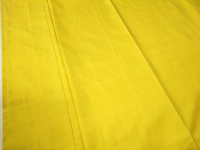 平和屋着物●上質な紬　色無地　向日葵色　正絹　逸品　未使用　CAAU2078yc