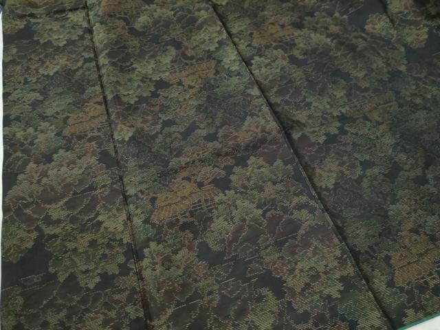平和屋着物●本場大島紬 樹林風景文 正絹 逸品 CAAU2079yc