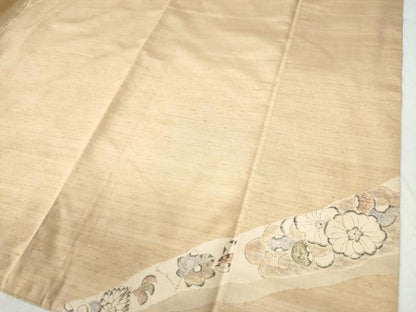 平和屋着物●訪問着 紬地 手描き 辻が花 正絹 逸品 CAAU2081yc
