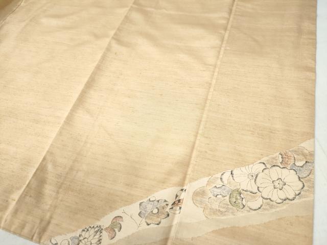 平和屋着物●訪問着 紬地 手描き 辻が花 正絹 逸品 CAAU2081yc