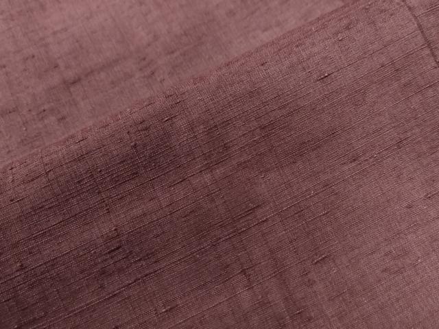 平和屋着物●結城紬 色無地 栗皮茶色 正絹 逸品 CAAU2104yc