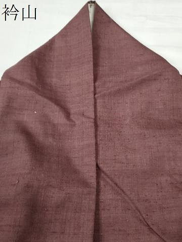平和屋着物●結城紬 色無地 栗皮茶色 正絹 逸品 CAAU2104yc