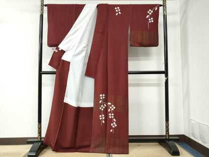 平和屋着物●ファッションデザイナー HIROKO KOSHINO コシノヒロコ 訪問着 枝花文 正絹 逸品 CAAU2124yc