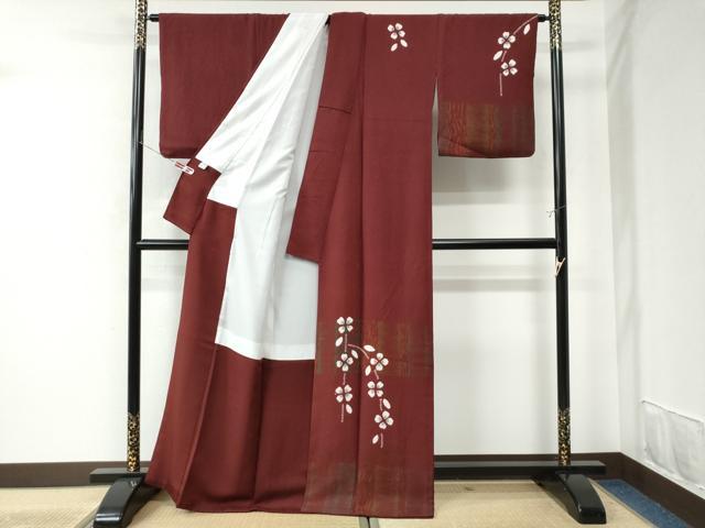 平和屋着物●ファッションデザイナー HIROKO KOSHINO コシノヒロコ 訪問着 枝花文 正絹 逸品 CAAU2124yc