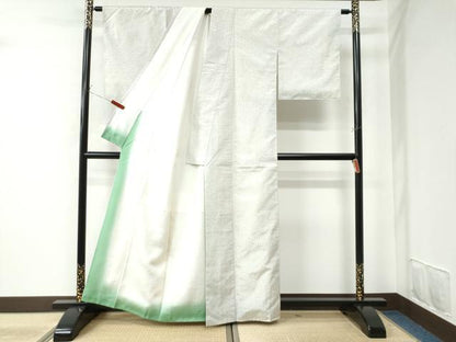 平和屋着物●上質な紬 吉祥花文 正絹 逸品 未使用 CAAU2129yc
