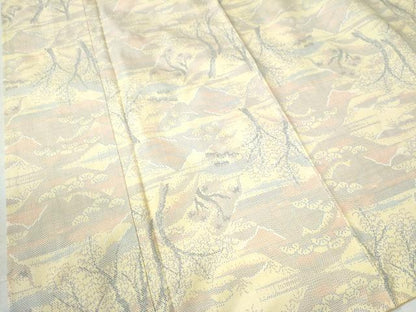 平和屋着物●本場大島紬　7マルキ　霞遠山樹林文　正絹　逸品　CAAU2133yc