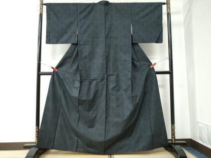 平和屋着物●本場大島紬 7マルキ 麻の葉文様 正絹 逸品 CAAU2139yc