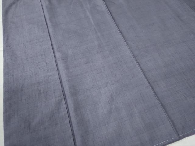 平和屋着物●結城紬 色無地 薄鼠色 正絹 逸品 未使用 CAAU2140yc