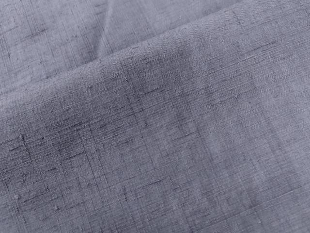 平和屋着物●結城紬 色無地 薄鼠色 正絹 逸品 未使用 CAAU2140yc