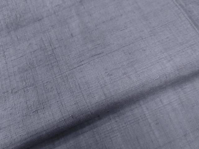 平和屋着物●結城紬 色無地 薄鼠色 正絹 逸品 未使用 CAAU2140yc