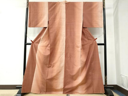 平和屋着物●上質な紬　縞　正絹　逸品　CAAU2143yc