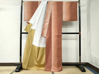 平和屋着物●上質な紬　縞　正絹　逸品　CAAU2143yc