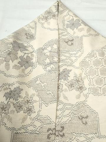 平和屋着物●上質な紬　吉祥花文　正絹　逸品　CAAU2150yc