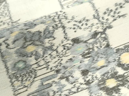 平和屋着物●上質な紬 色紙重ね草花文 正絹 逸品 CAAU2158yc