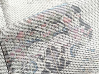 平和屋着物●都喜ヱ門　本場大島紬　7マルキ　総絣　吉祥花文　藤絹織物謹製　正絹　逸品　CAAU2172yc