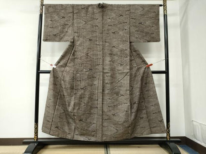 平和屋着物●本場大島紬　7マルキ　雲重ね文　正絹　逸品　CAAU2185yc