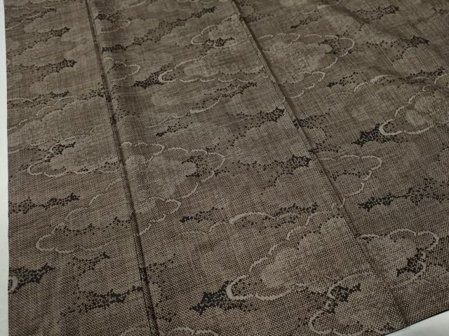 平和屋着物●本場大島紬　7マルキ　雲重ね文　正絹　逸品　CAAU2185yc
