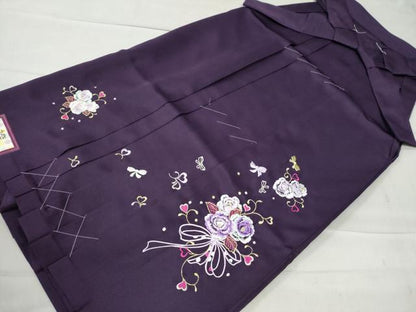 平和屋着物●女性 行灯袴 総刺繍 花唐草文 桑の実色 卒業式 洗える着物 未使用 CAAU2375yc