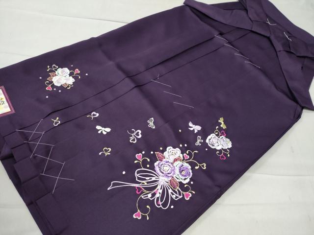 平和屋着物●女性 行灯袴 総刺繍 花唐草文 桑の実色 卒業式 洗える着物 未使用 CAAU2375yc