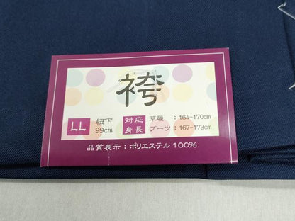 平和屋着物●女性 行灯袴 総刺繍 花唐草文 留紺色 卒業式 洗える着物 未使用 CAAU2292yc
