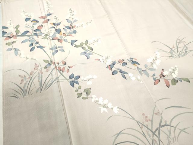 平和屋着物●訪問着 友禅 枝花文 暈し染め 正絹 逸品 CAAU2226yc