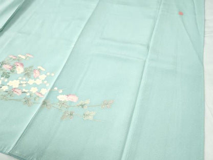 平和屋着物●本加賀友禅作家　鶴見保次　訪問着　枝牡丹花文　正絹　逸品　CAAU2233yc