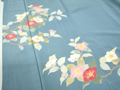 平和屋着物●訪問着 枝花文 正絹 逸品 CAAU2239yc