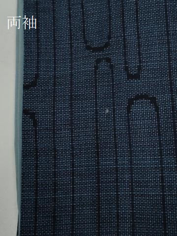 平和屋着物●綿薩摩　160亀甲　エ霞文　木綿　正絹　逸品　CAAU2258yc
