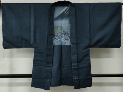 平和屋着物●男性　お召　アンサンブル　100亀甲　正絹　逸品　未使用　CAAU2262yc