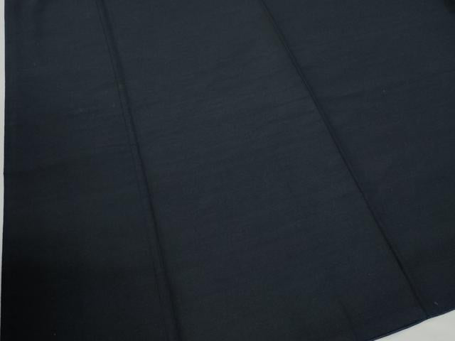 平和屋着物●男性　紬　アンサンブル　色無地　留紺色　正絹　逸品　CAAU2265yc