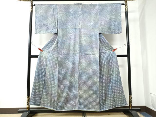 平和屋着物●上質な小紋　総絞り　暈し染め　正絹　逸品　未使用　CAAU2313yc
