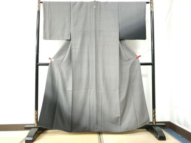 平和屋着物●訪問着　江戸小紋　角通し　暈し染め　黒地　正絹　逸品　CAAU2376yc