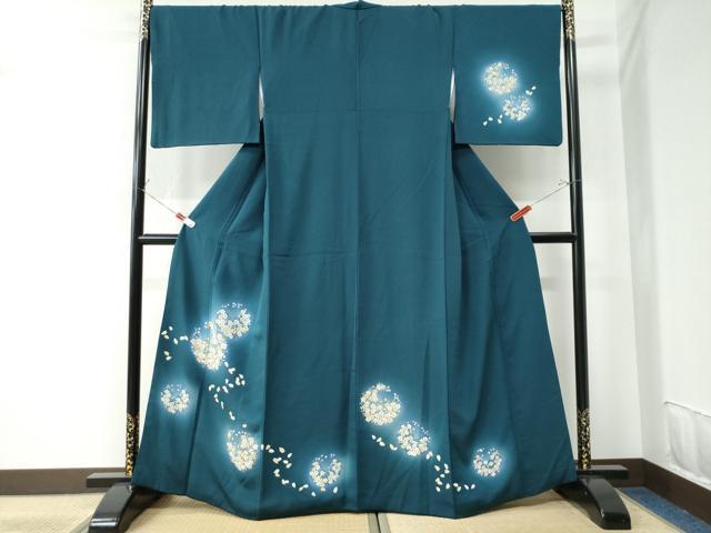 平和屋着物●訪問着　舞桜文　蛍暈し　正絹　逸品　CAAU2381yc
