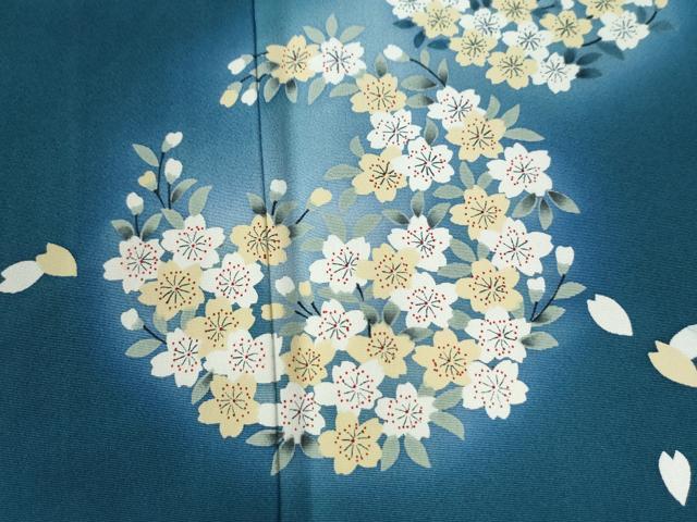 平和屋着物●訪問着　舞桜文　蛍暈し　正絹　逸品　CAAU2381yc