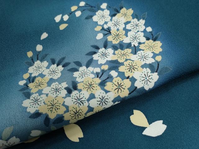 平和屋着物●訪問着　舞桜文　蛍暈し　正絹　逸品　CAAU2381yc