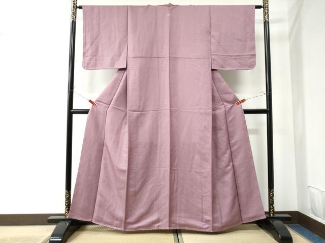 平和屋着物●上質な色無地 吉祥地紋 石竹色 正絹 逸品 未使用 CAAU2382yc