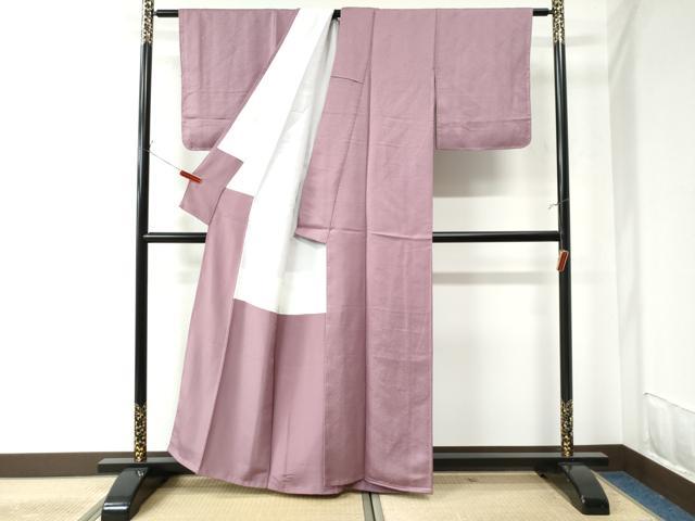 平和屋着物●上質な色無地 吉祥地紋 石竹色 正絹 逸品 未使用 CAAU2382yc