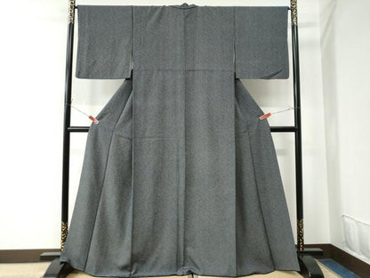 平和屋着物●江戸小紋 吉祥小紋柄 黒地 正絹 逸品 CAAU2387yc